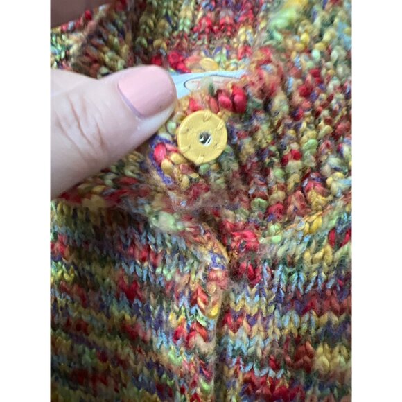 Talbots Wool Blend Sweater Vest L  Multicolor Knit Button-Up - Picture 8 of 11